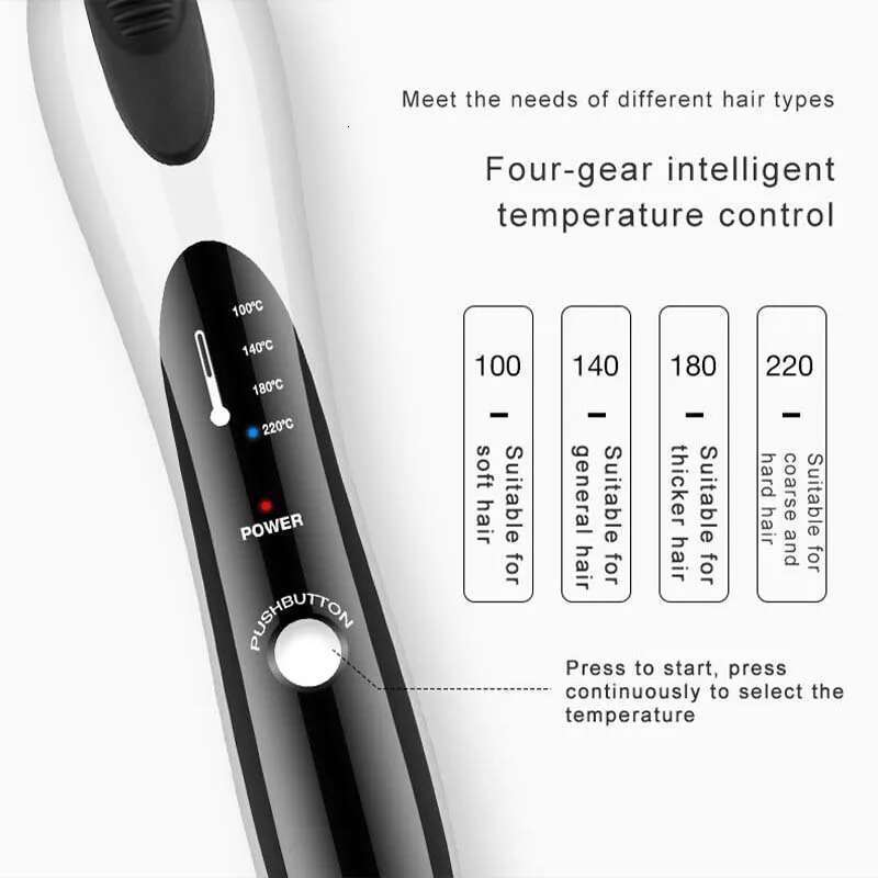 Hair Curling Electric Ceramic Large Wave 25Mm Professional Curly Bangs Inside Button Curler Iron Styling Tool