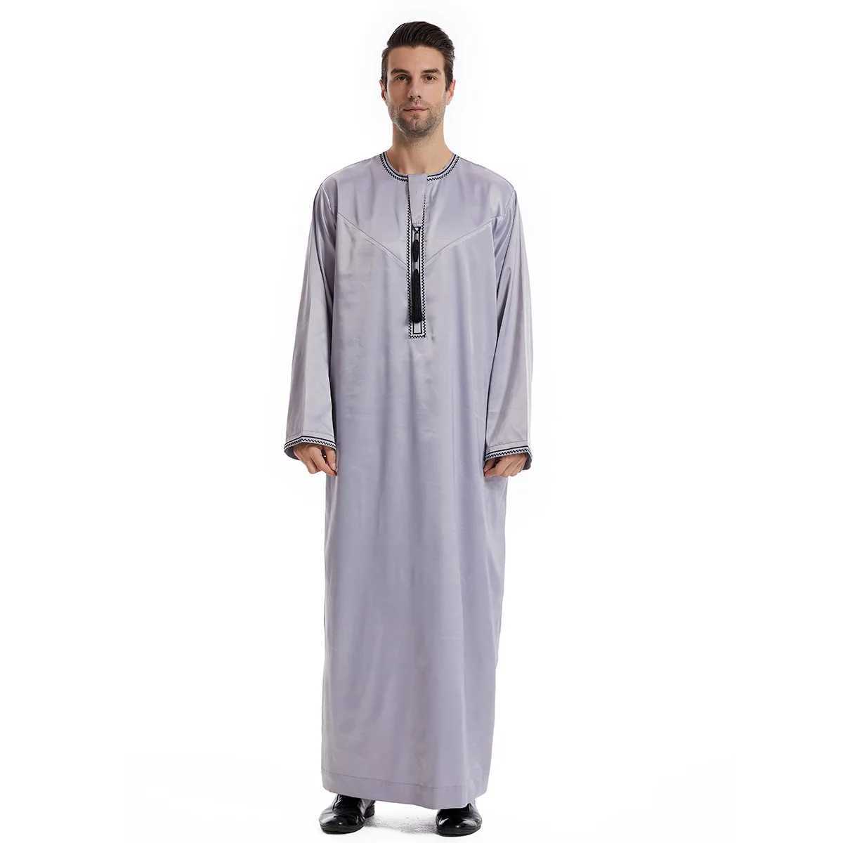 Eid Dress for Muslim Men Jubba Thobe Mens Abaya Islamic Eid 2025 Ramadan Long Robe Saudi Musulman Wear Caftan Dubai Arab Dresses X250514
