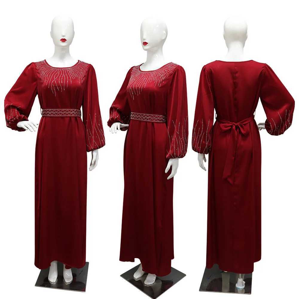 Fashion Moroccan Diamonds Abaya Women Muslim Dresses Caftan Kaftan Turkey Evening Party Eid Ramadan Musulmane Jalabiya Vestidos X250514