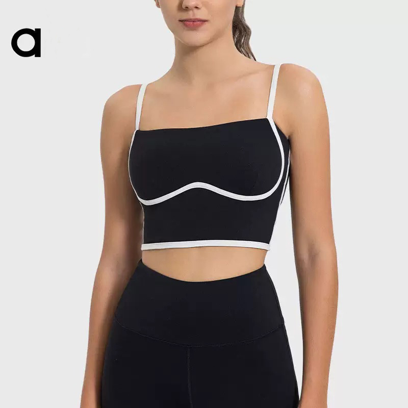 Yoga set, yoga leggings, vest, designer bra, summer leggings, solid low-back striped leggings, women's yoga exercise clothes 02
