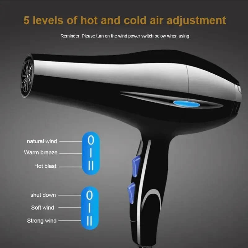 Negative Ion Hair Dryer Constant Temperature Hair Care without Hurting Hair Light and Portable Essential for Home and Travel 250513