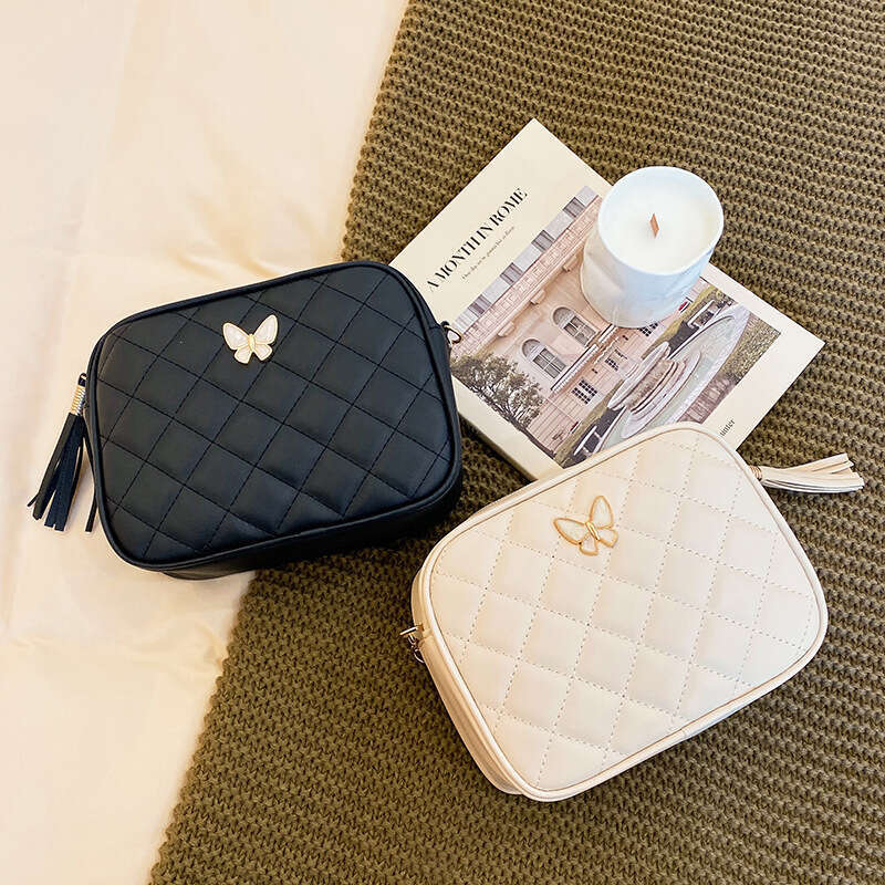 Lingge Chain Camera 2024 Ladies Fashion Small Leisurely Simple Embroidered Phone Bag