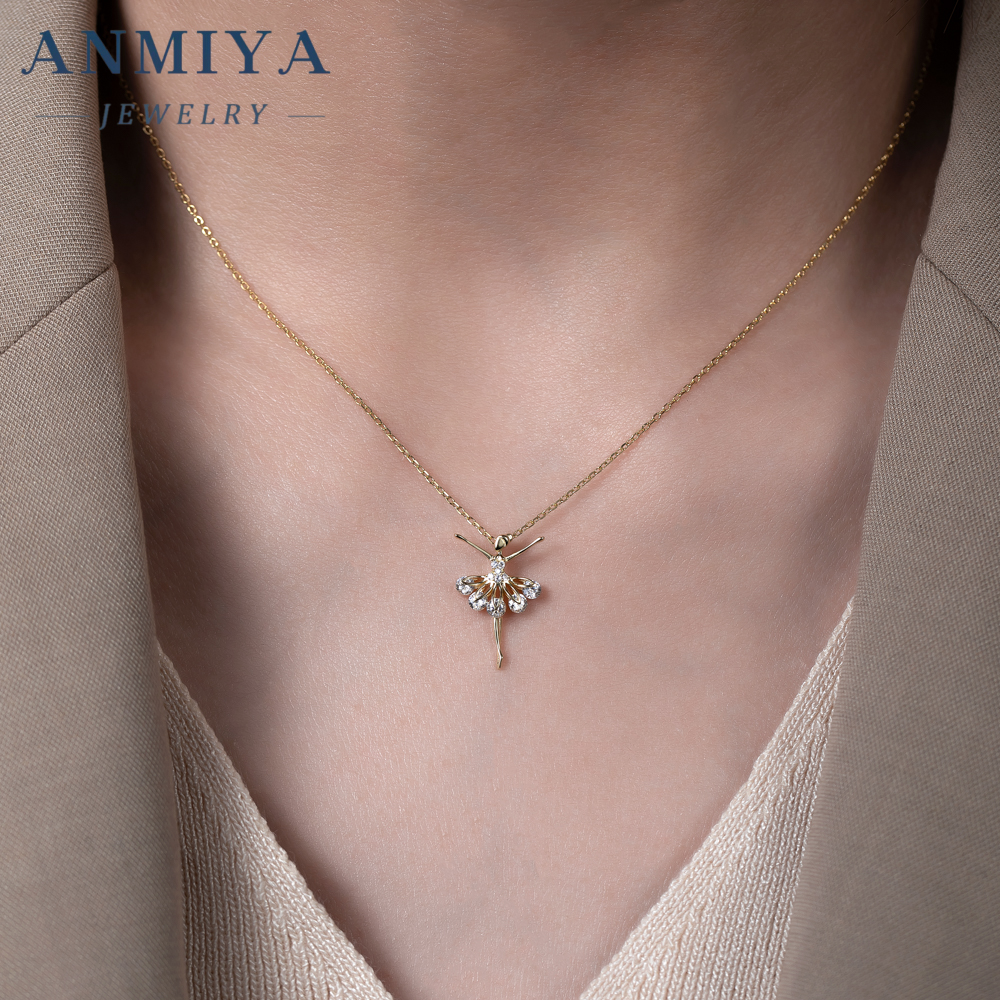 Delicate Dancer Charm for Ballet Lovers,Dainty S925 Necklace,Minimalist S925 Silver Jewelry