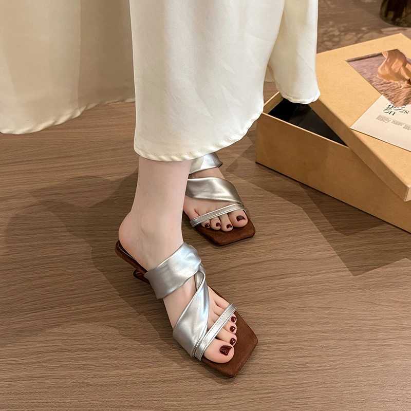 Gladiator Summer Women Slippers Concise Strange Style Mules Shoes Ladies Outdoor Party Dress Sandalias W250514