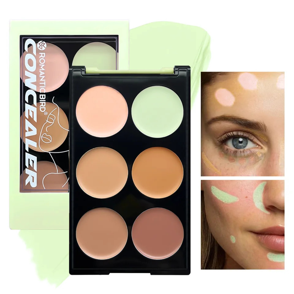 6-color concealer palette green concealer to adjust skin tone makeup base 250512