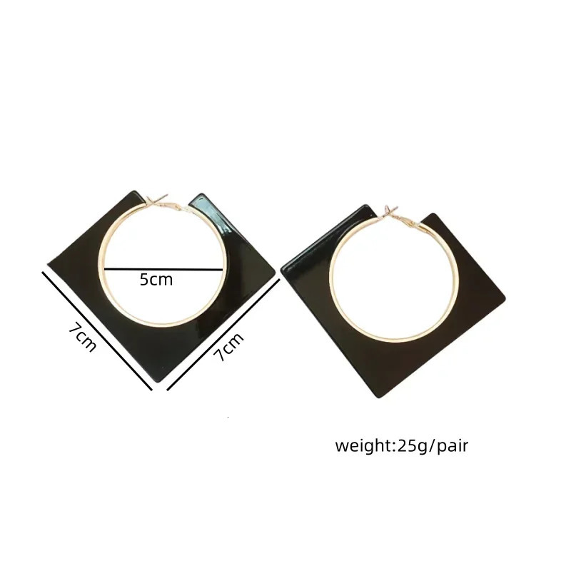 Acrylic Square Earrings for Women Party Exaggerated Leopard Print Resin Big Zebra Pattern Geometric Earrings Jewelry 250514