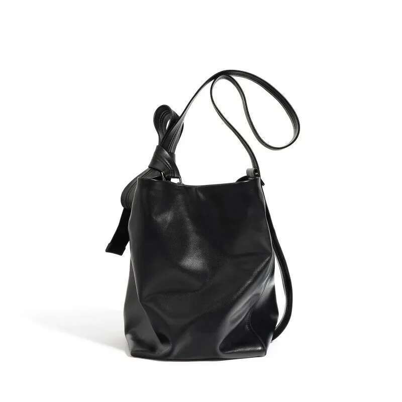 2025 New Soft Genuine Leather Bucket Tote Bag Shoulder Bags Daily Using Bolsa Crossbady Bolsas Advanced Sense Bolsos Mujer