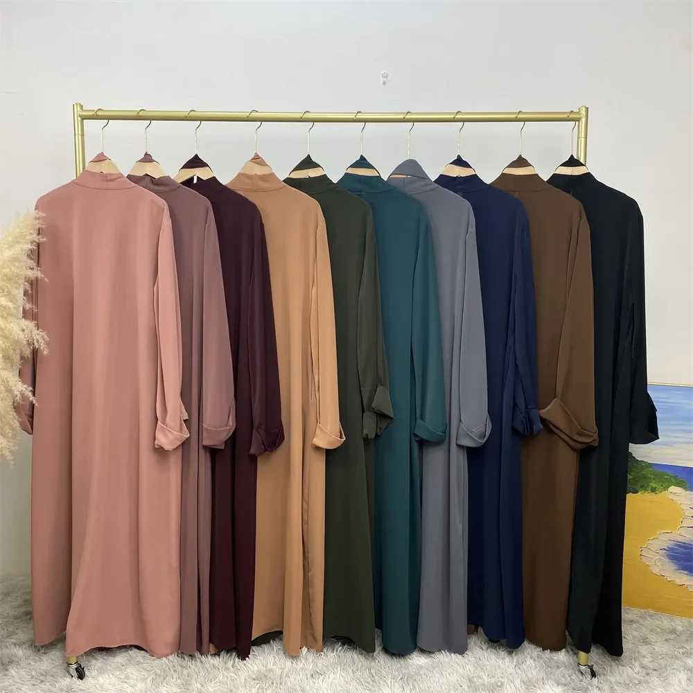 Eid Abaya Open Cardigan Muslim Women Long Slve Maxi Dress Turkey Kaftan Arab Gown Belt Kimono Dubai Ramadan Islam Arabic Robes X250514