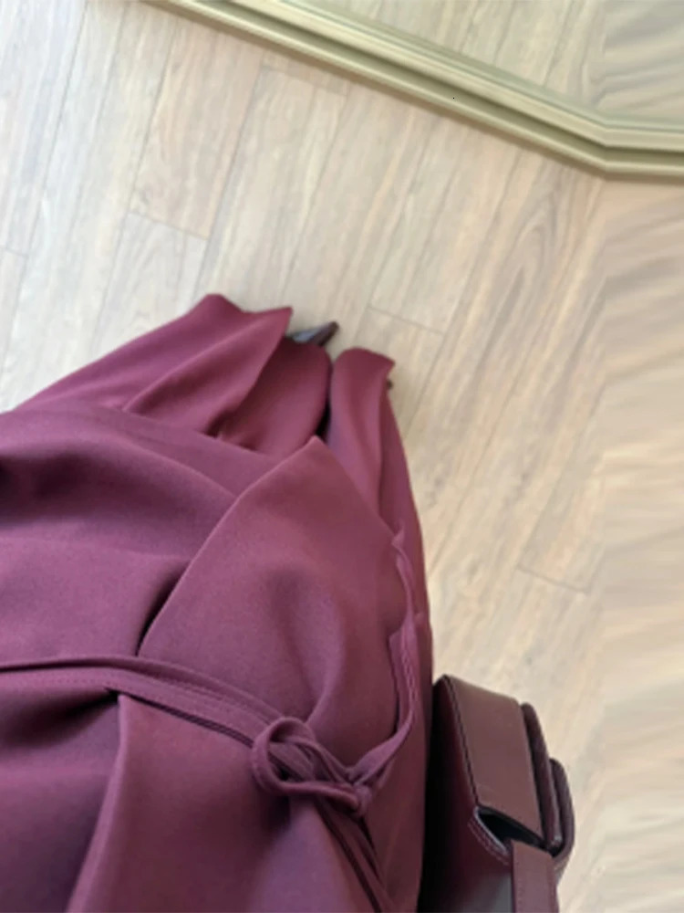 Loose Lace Up Shirts Pants Set Women Solid V-neck Short Sleeve Shirt Pleated Wide Leg Pant Spring Lady Suit Two Pieces Set 250513