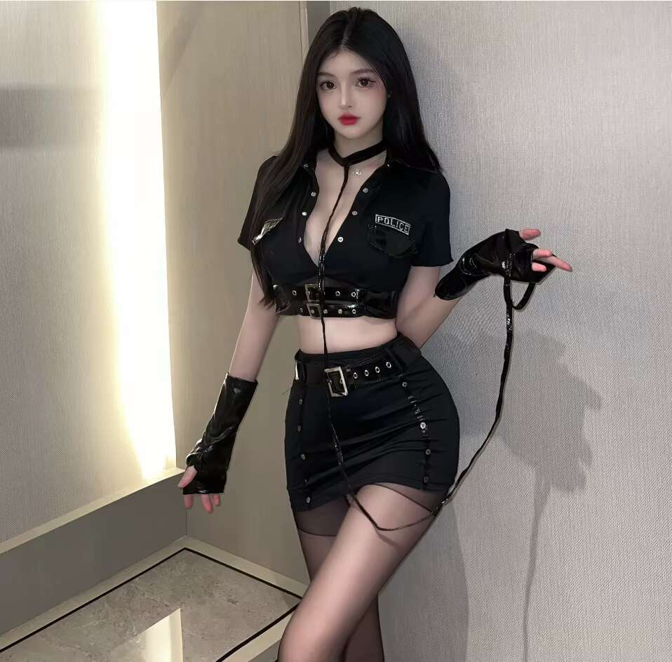 Pure Desire Short Skirt Women's Suit Sexy Lingerie Instructor Uniform Seductive Passionate Leather Jacket