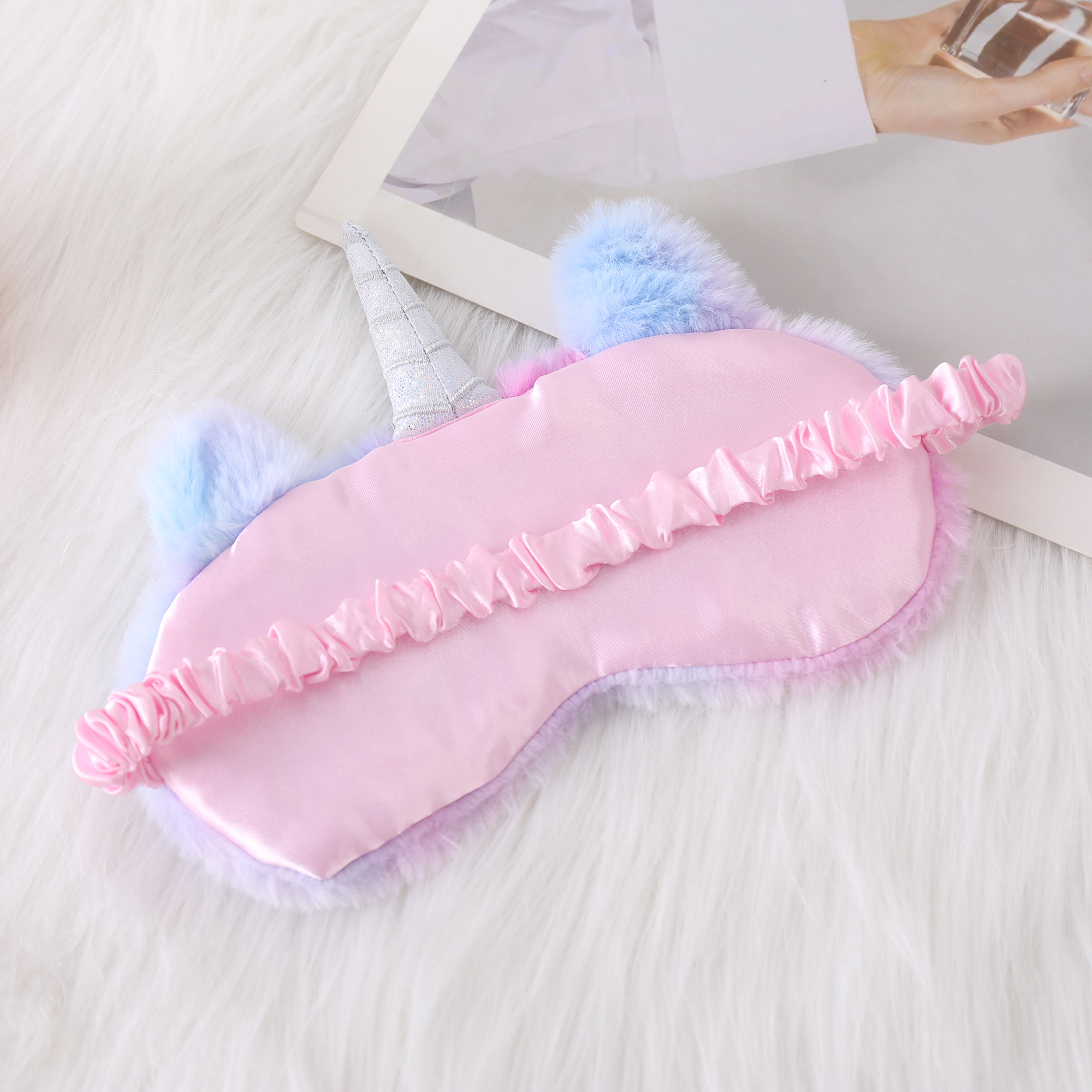 Unicorn Ear Light Blocking Sleep Eye Mask In Stock Christmas Cute Plush Style