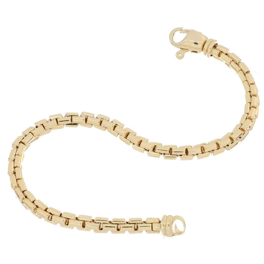 Made in Italy, gold bracelet, box chain, handmade elegant lobster buckle, luxurious jewelry, minimalist design