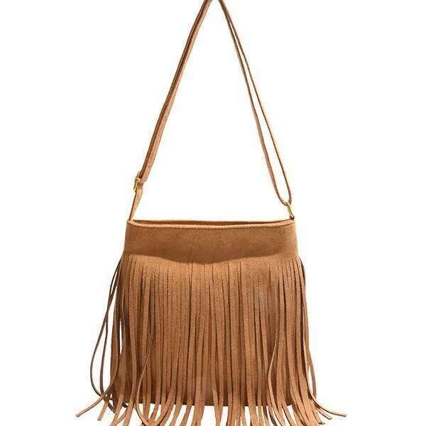 2025 Korean Matte Messenger Bag Women, Niche Fringed Shoulder Bag, Anti-Theft Casual Crossbody Purse For Daily Use & Travel