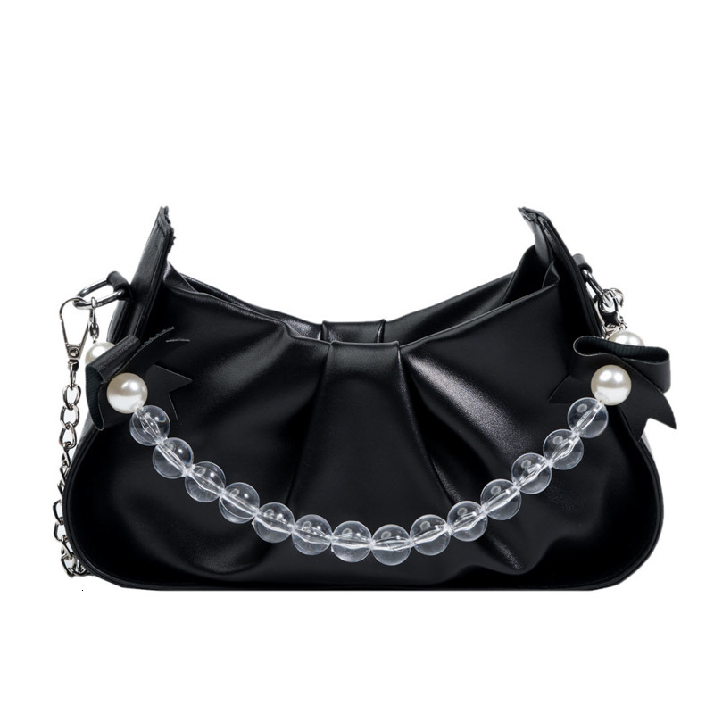 Free Delivery Designer Bag Leisure Chain White For Women 2025 Autumn New Trendy And Casual Style Armpit Pleated Cloud Crossbody Luxury Bag