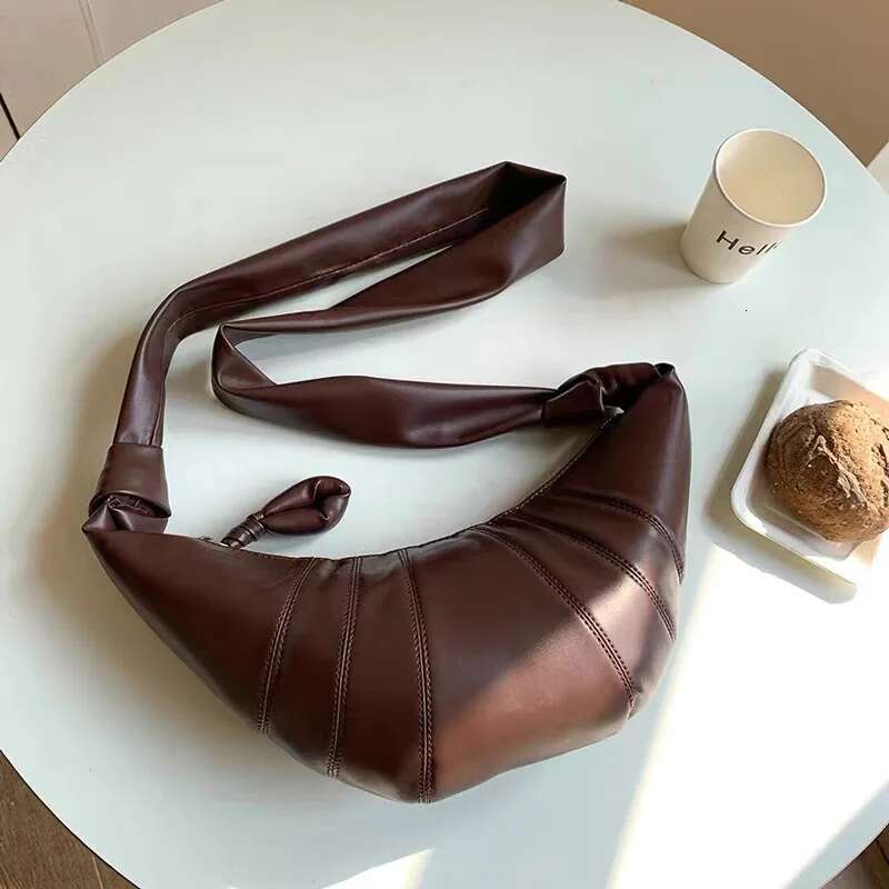 Leather Dumpling Bag Croissants Fashion Diagonal Popular Soft Chest Bags Large Capacity