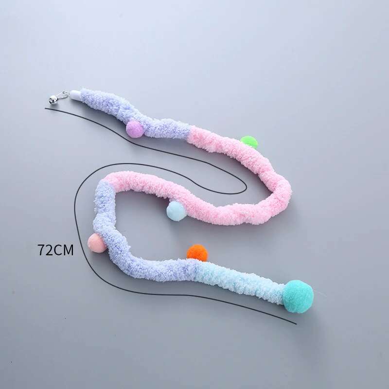 Funny Cat Stick Replacement Head Plush Feather Bird with Bell Toys Interactive Magic Wand DIY Feathers Pet Supplies