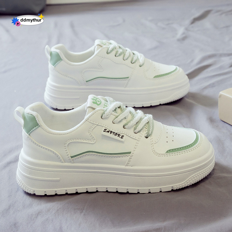 2025 New White Women's Breathable Versatile Sports Leisure Board Shoes Soft Bottom Spring and Autumn ddmythur