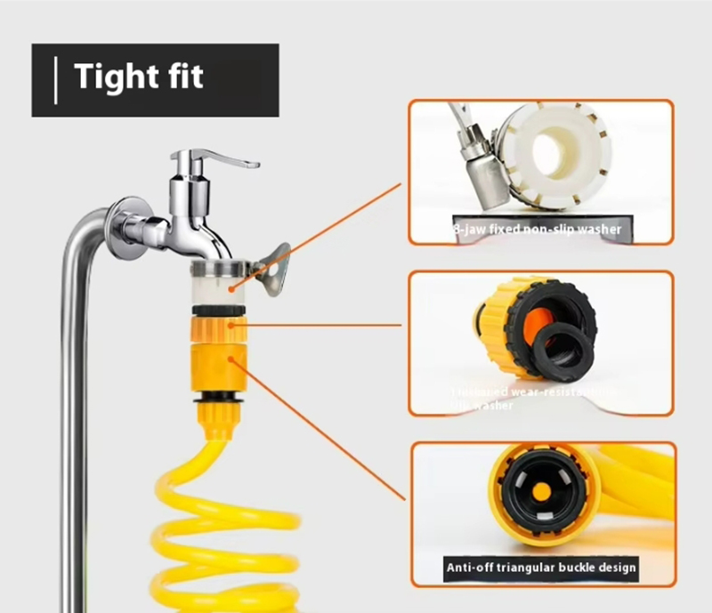 Convenient Car Wash Coil Hose& Garden Watering Jet Type Sprinkler with Nozzle Suitable Shower Garden Water Guns Tariff Reduction