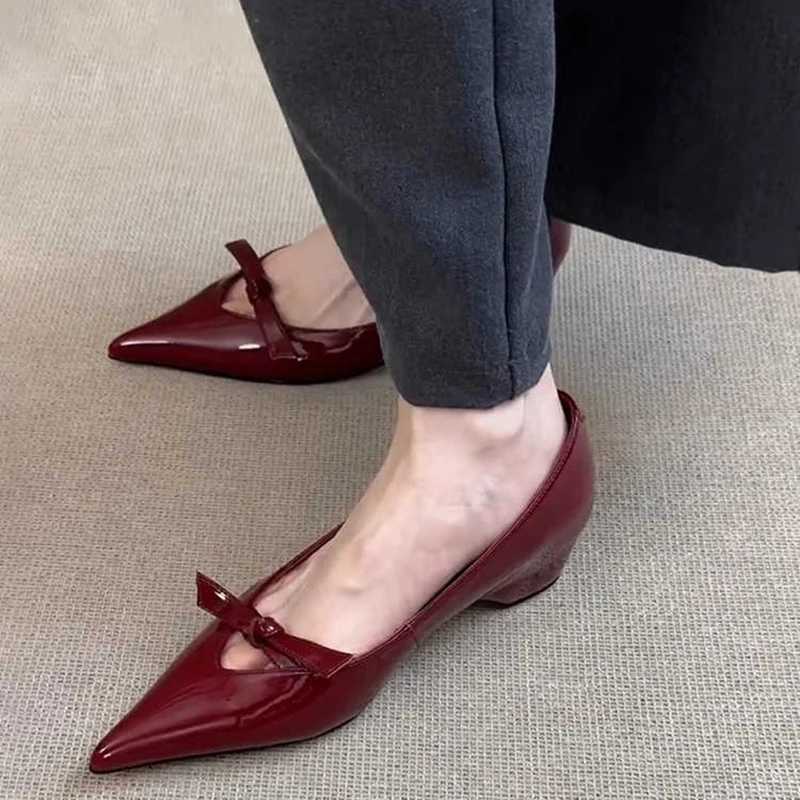 Sring Autumn Women Mary Jane Shoes Fashion Butterfly-knot Dress Shoes Ladies Concise Outdoor Slip On Leather Shoes W250514