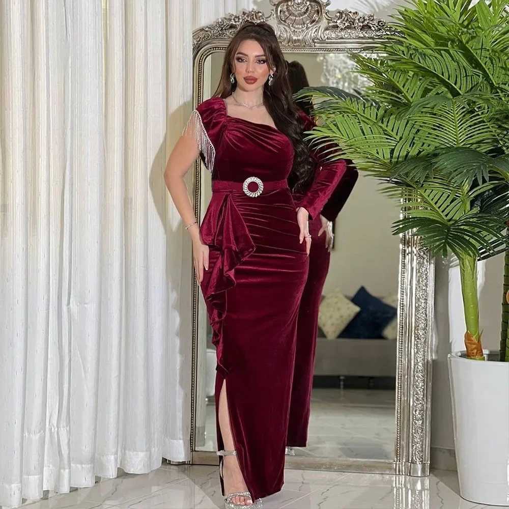 Morocco Velvet Kaftan Eid Ramadan Muslim Tassel Evening Dress Women Dubai Abaya Turkey Caftan Arab Robe Islam Jalabiya Djellaba X250514