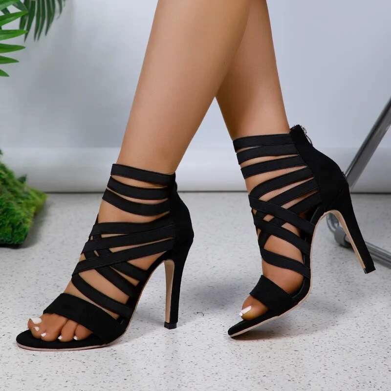 for New Summer Pump Heel Sandals Fashion High Sexy Ladies Plus Size Shoes Heels Women