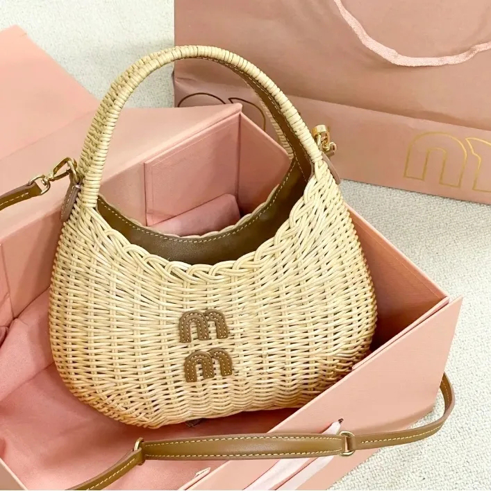Beach Bag Designer Bag Tote Bag Shoulder Bag Fashion Luxury Bag Purses Summer Straw Bag Women's Raffia Shopper Crossbody High Quality HandBag Wallet