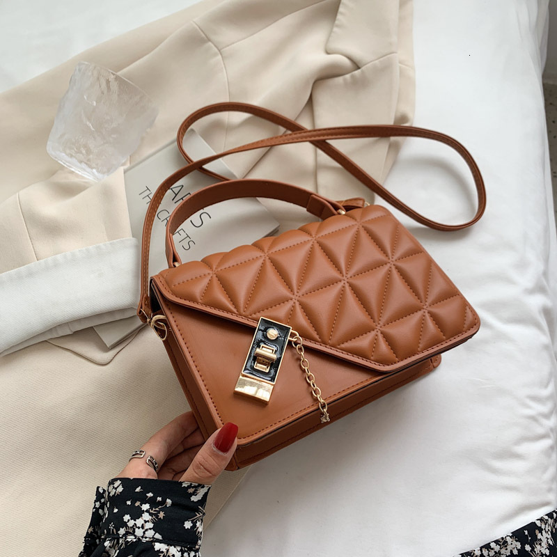 Free Delivery Designer Bag 2025 Single Shoulder Crossbody Simple Chain Fashionable And Casual Lingge Women's Small Square Bag Luxury Bag