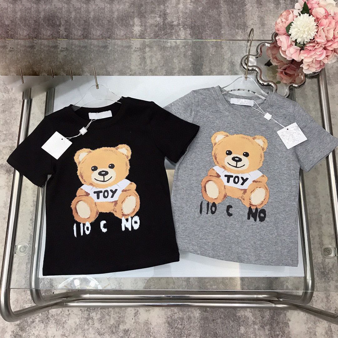Kids Designer Bear Letter Tshirt Soft T-shirt Children Letter Print Top Tee T-shirts Short Sleeved Kids Clothes Boys Girls Cartoon Print Clothes CRD2505141