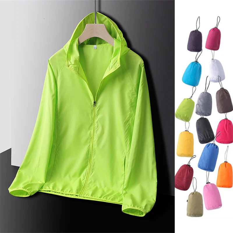 Camping Sun Protection Clothes Thin Lightweight Breathable Jacket Men Women Quick Dry Hiking Sport Coat Windbreaker Anti UV 250513