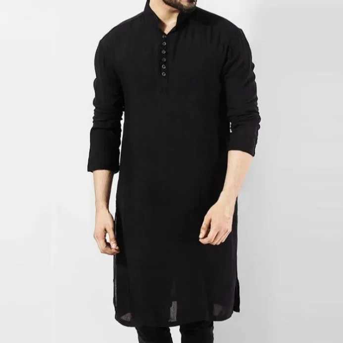 Abaya Men Shirts Long Sleeve Dress Islamic Chemise Elegant Kaftan Robe Pakistani Man Indian Clothes Muslim Eid Clothing S-5XL X250514