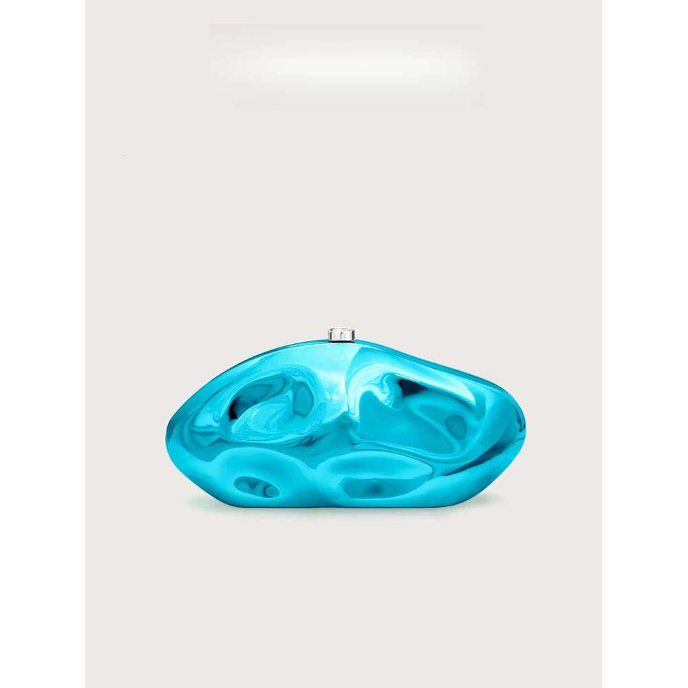 French Metal Style Acrylic Special-Shaped Stone Clutch Versatile New Banquet Party Wedding Elegant Fashion Exquisite Sweet And Cool Sexy Bag Unique De