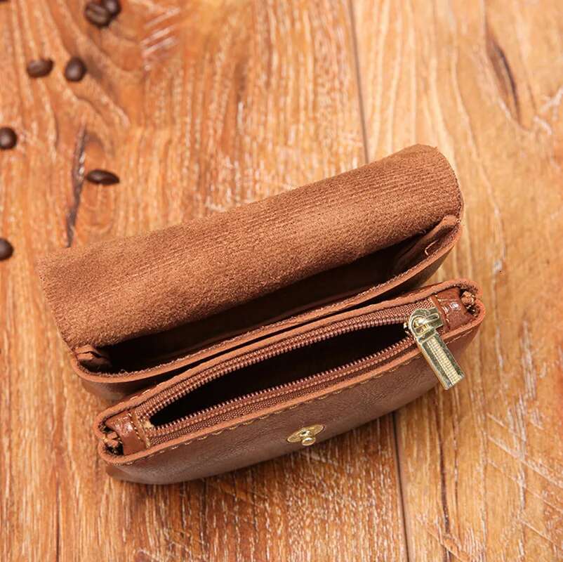Double Layer Credit ID Card Holder Slim Leather Wallet with Coin Pocket Man Money Bag Case for Men Mini Women Business Purse
