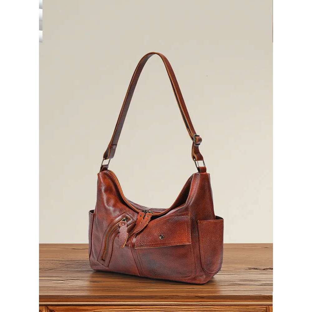 Retro Soft Leather Large Capacity Multi-carry Adjustable Shoulder Messenger Bag Brand Design Backpack Motorcycle Tote Handbag