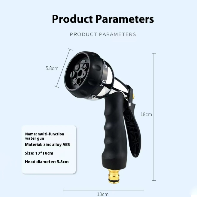 Convenient Car Wash Coil Hose& Garden Watering Jet Type Sprinkler with Nozzle Suitable Shower Garden Water Guns Tariff Reduction