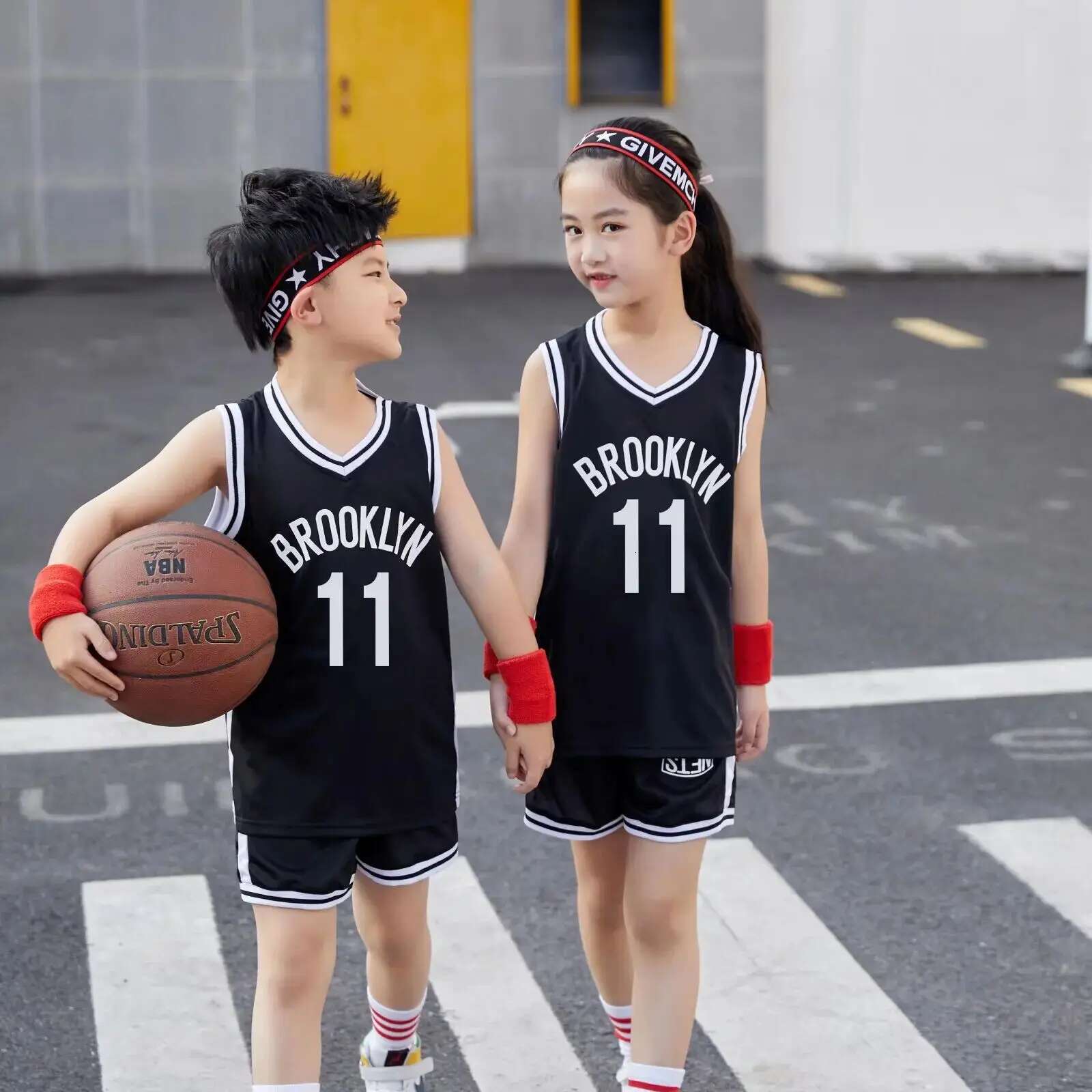 NEW 24/25 Children's Clothing Suit Boy Girl Basketball Jerseys 11 Game Team Uniform Training Vest And Shorts