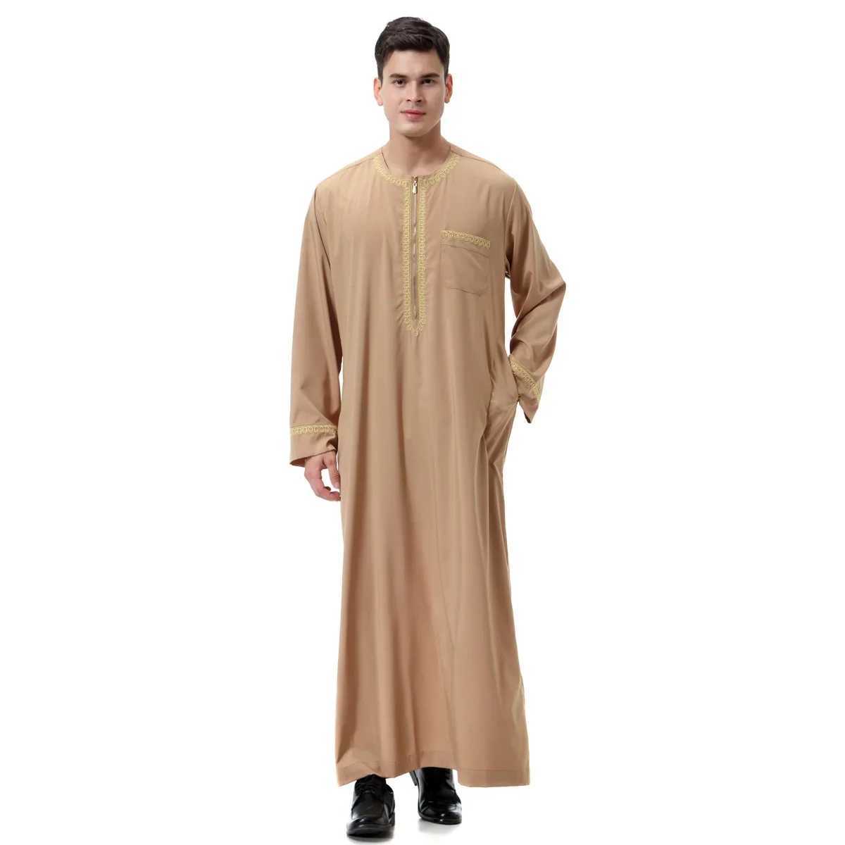 White Robe Spring Jubba Thobe for Muslim Men Arabic Wear Elegant Kaftan Pakistan Long Sleeve Dubai Tradistional Wear Thobe X250514
