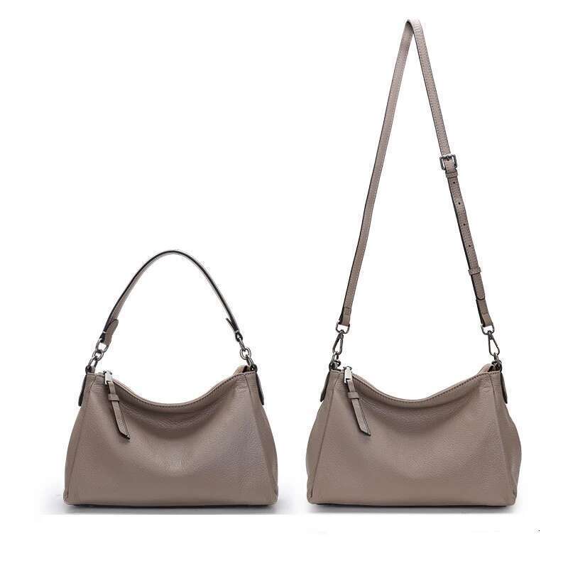 New Fashion Women's Leather Shoulder Large Capacity Soft Top Layer Cowhide Hourglass Armpit Bag
