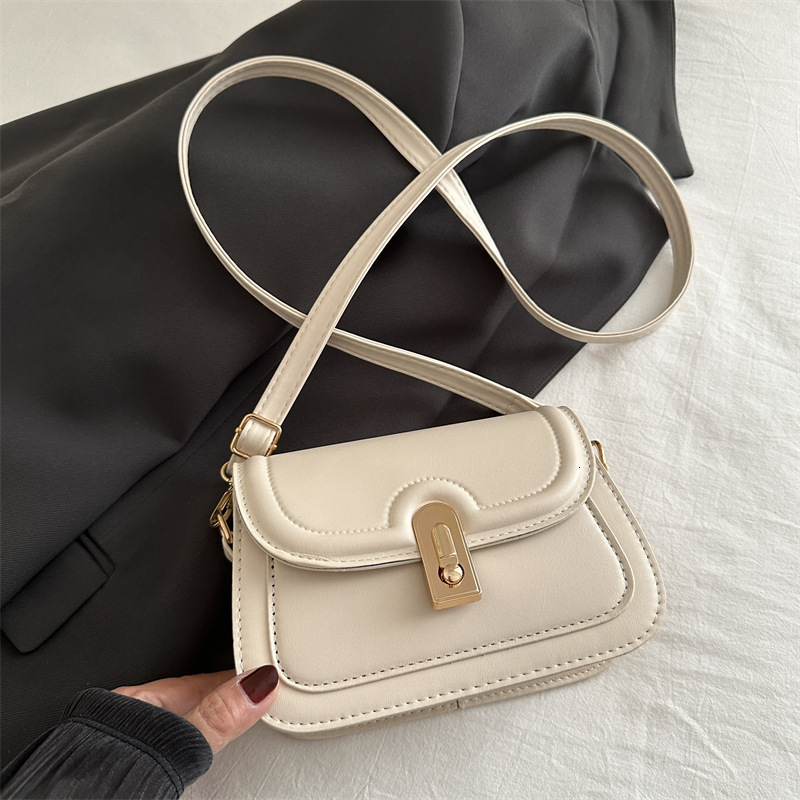 Free Delivery Designer Bag Texture Lock For Women 2025 Autumn/winter Shoulder Bag Premium Simple Commuter Underarm Small Square Bag Luxury Bag