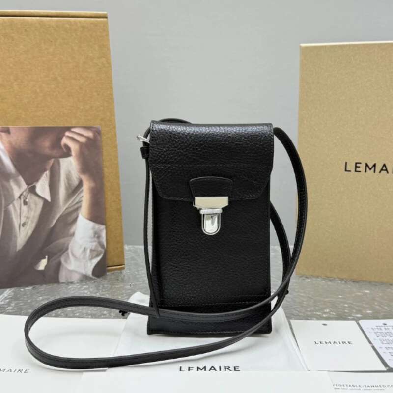 LEM New Gear Mobile Phone First Layer Cowhide Shoulder Backpack Card Messenger Brand Designer Bag