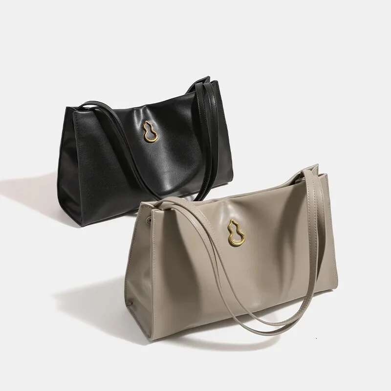Nichedesign Large Capacity Versatile Commuter Soft Single Shoulder Underarm Bag Of Sensation Half Slope Gourd Tote Ba