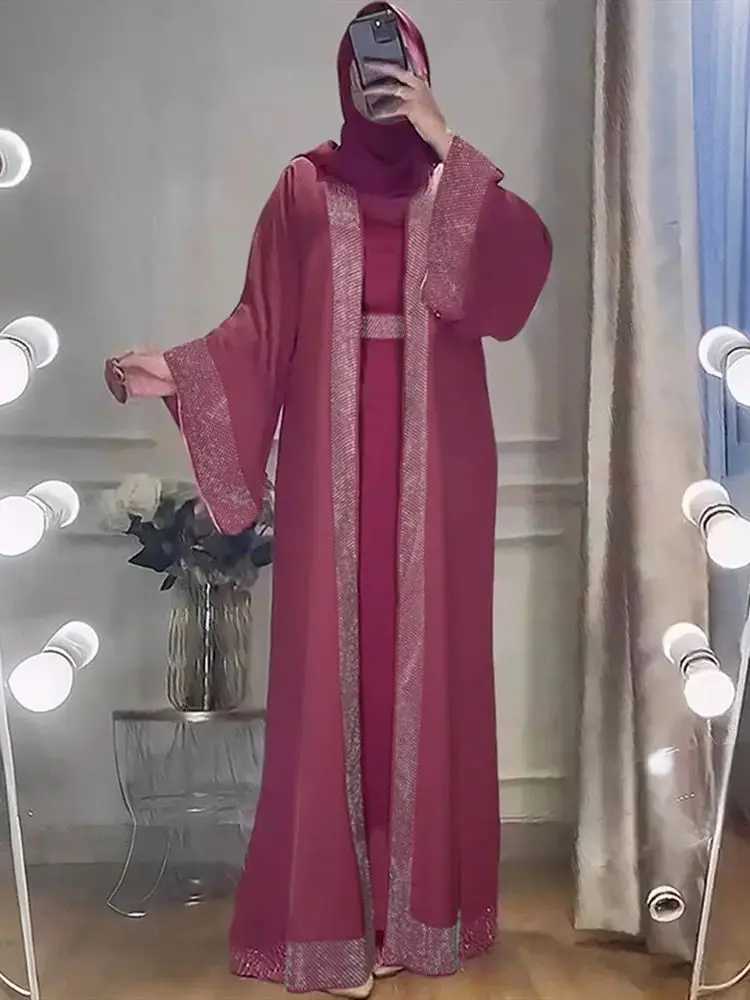 Open Abaya Dubai Kaftan Muslim Cardigan Abayas Dresses for Women 2025 Casual Kimono Robe Femme Caftan Turkish Islamic Clothes X250514