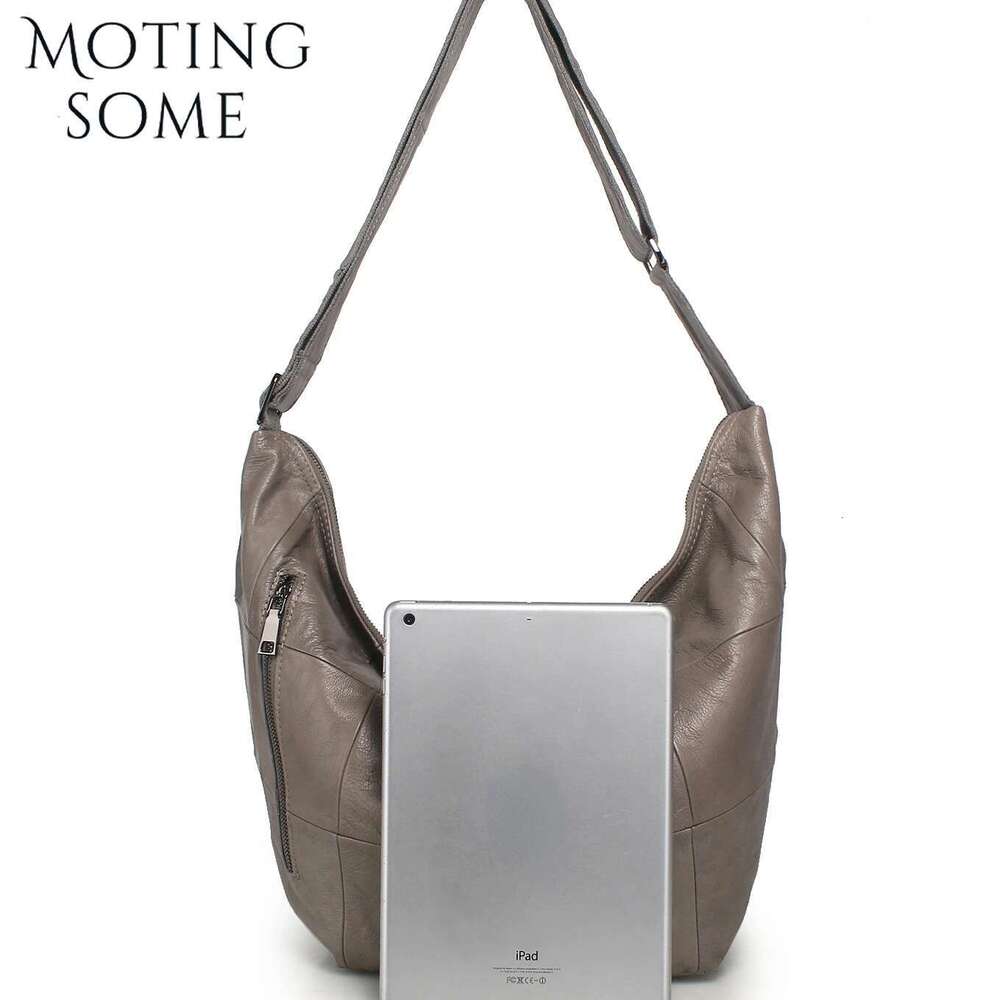 Motingsome Hobos Bags Women Shoulder Handbag And Genuine Leather Casual Tote Fashion Lady Shopping Daily Purses