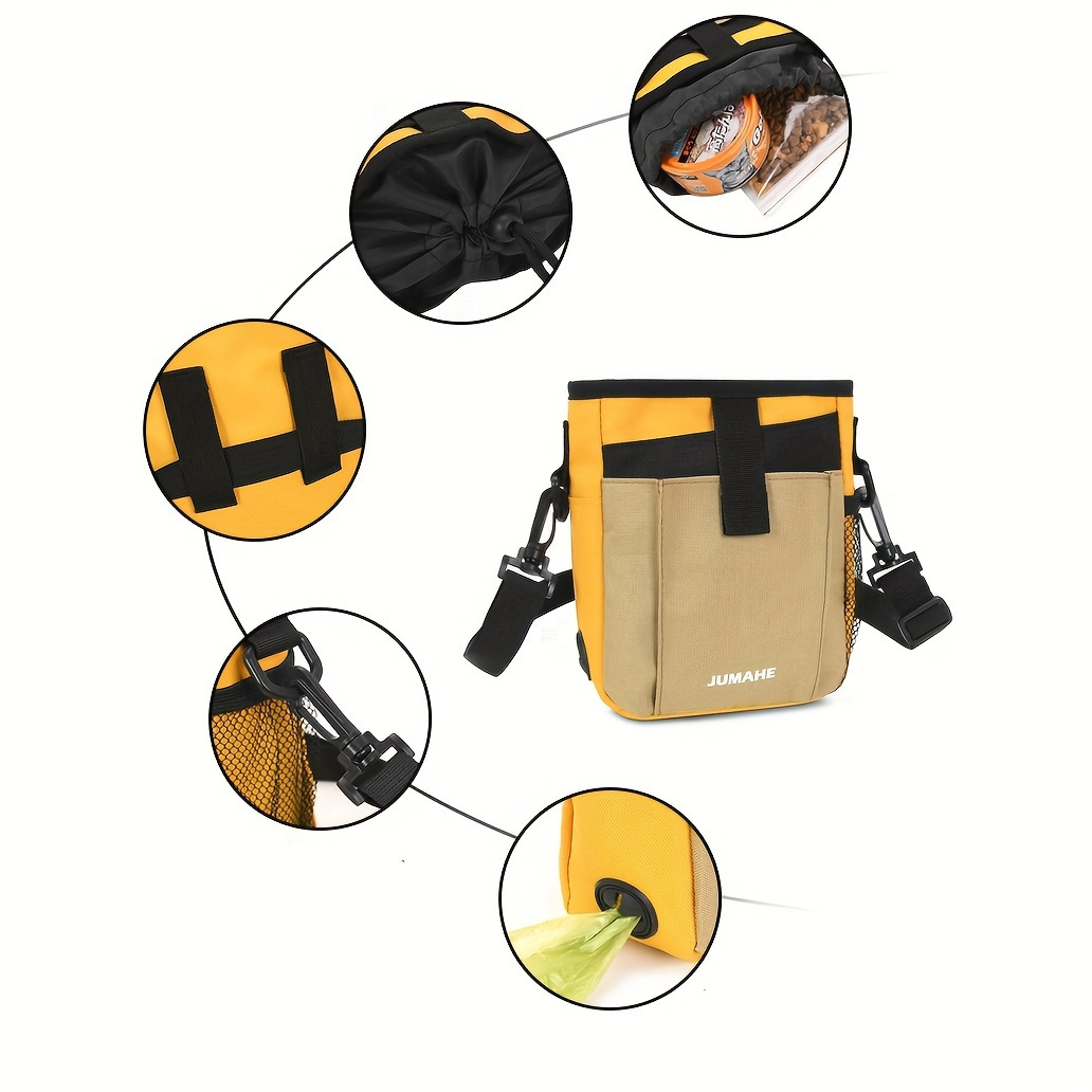 Dog Treat Pouch, Waist Belt Clip for Hands-Free Training, Magnetic Closure, Dog Training and Behavior Aids, Three Ways to Wear | 924