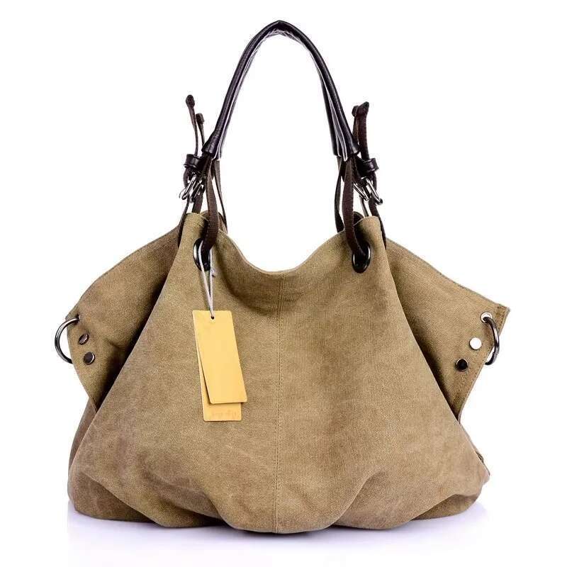 New Big Women's Fashion Casual Canvas Large Capacity Handbag Shoulder Messenger Bag BD866B