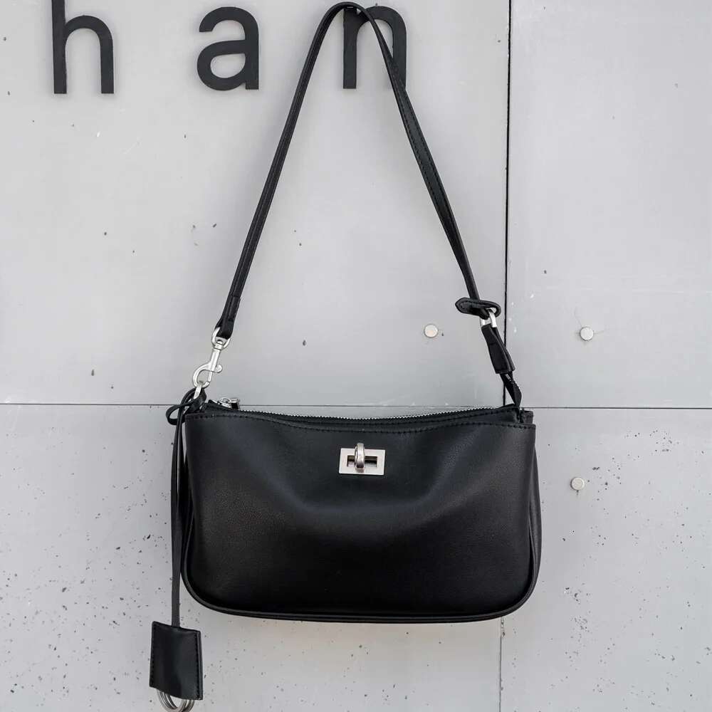 Genuine Leather Fashion Small Brand Designer Women Cowhide Coffe Bags Shoulder Corssbody Good Quality Femal Bag Black New