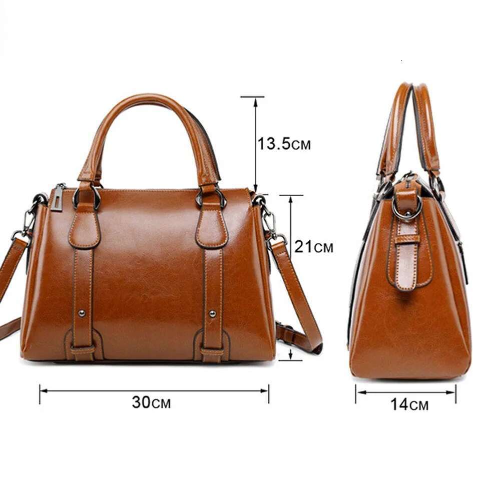 New Fashion Big Shoulder Bags For Women Top Double Handbag High Quality Genuine Split Leather Ladies Side Designer Bag