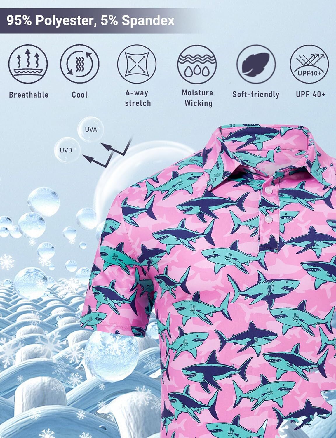 Mens Polo shirt Mens Funny Golf Shirts for Men Polo Performance Moisture Wicking Dry Fit Shirt tshirt Casual tops summer clothes fashion