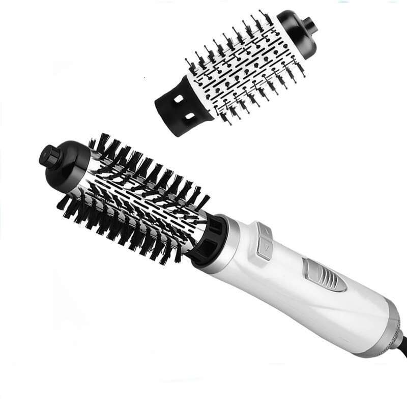 Three-in-one rotary electric straightener, curling iron, dryer, hot air comb, negative ion hair brush