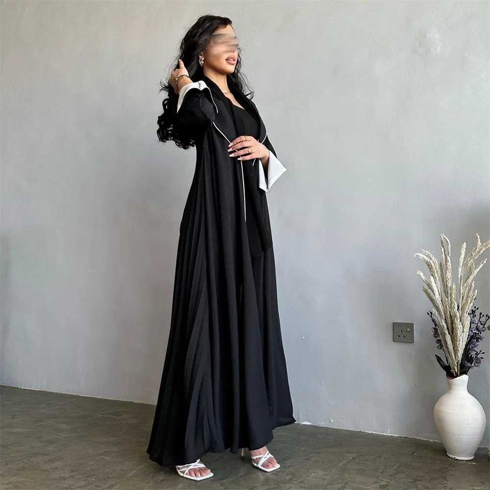 Eid Open Abayas for Women Dubai 2025 Plain Solid Causal Abaya Kimono Turkey Muslim Hijab Dress Islam Outfit Kaftan Robe Ramadan X250514