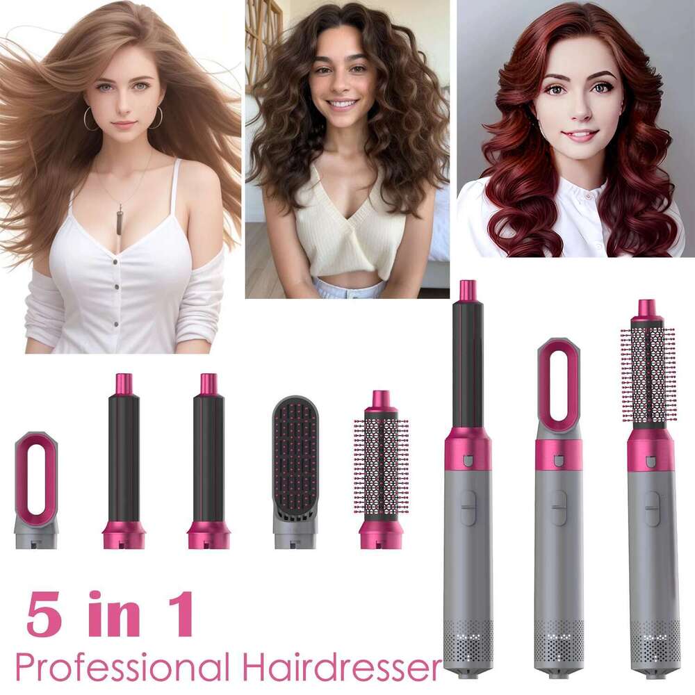New 5 In1 Curling Iron Straightener With Brush Hairdryer For Dryer Hair Multi Styler